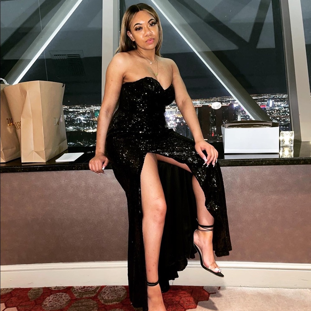 Sexy Black Mermaid Sequin Dress